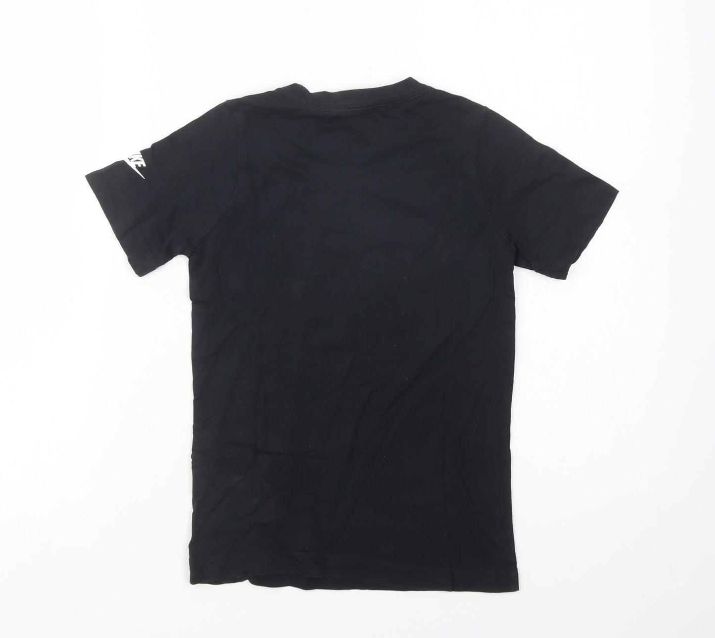 Nike Boys Black  Cotton Pullover T-Shirt Size 8-9 Years Crew Neck Pullover