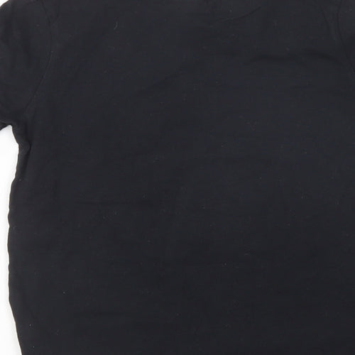 George Girls Black  Cotton Basic T-Shirt Size 7-8 Years Crew Neck Pullover - Lego