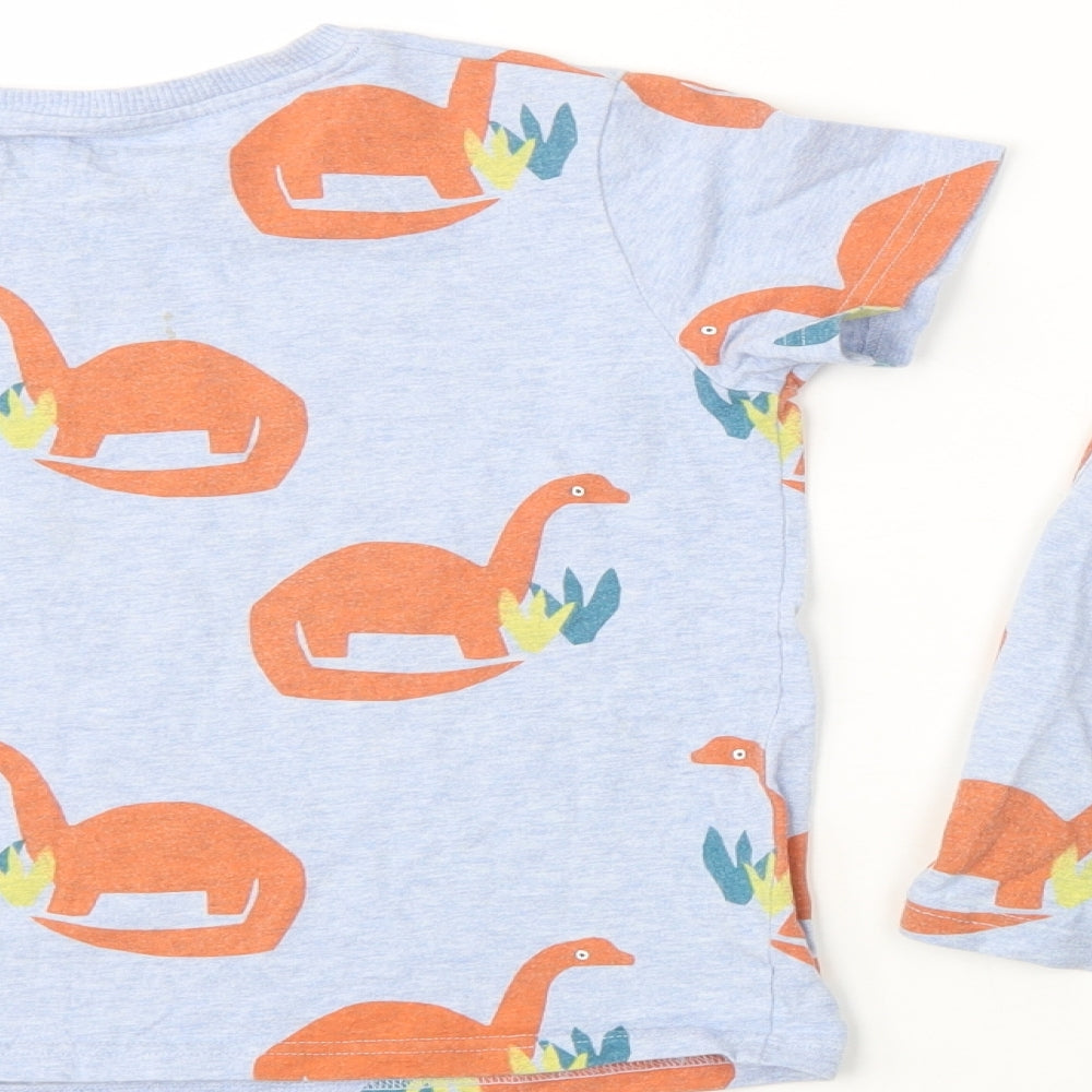 NEXT Boys Blue Geometric Cotton  Pyjama Set Size 7-8 Years  Pullover - Dinosaur Print
