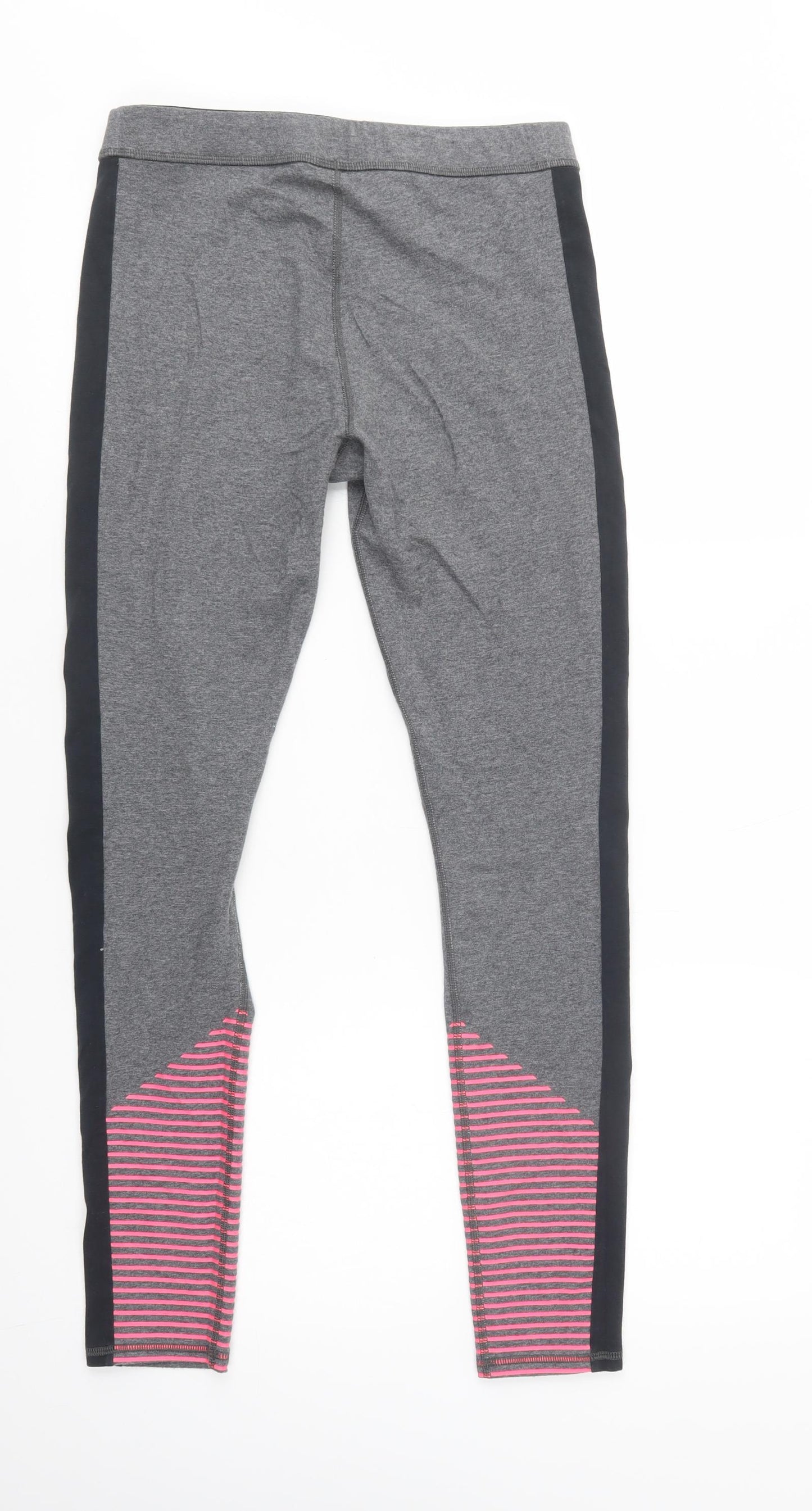 Under armour Womens Grey Striped Cotton Compression Leggings Size S L29 in Regular