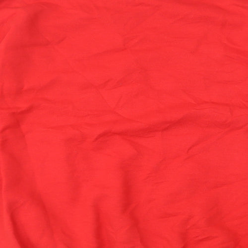 Gildan Womens Red  Cotton Pullover Sweatshirt Size M  Pullover - Social Disneying