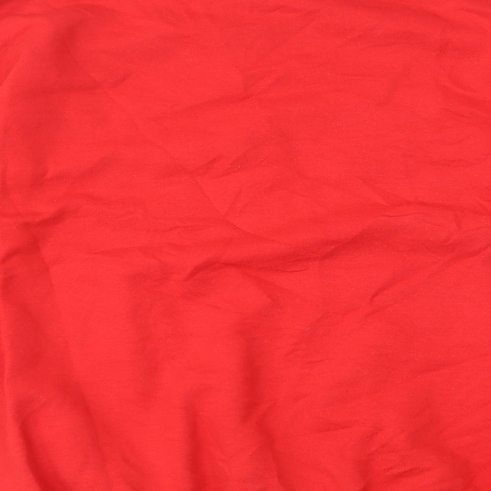 Gildan Womens Red  Cotton Pullover Sweatshirt Size M  Pullover - Social Disneying