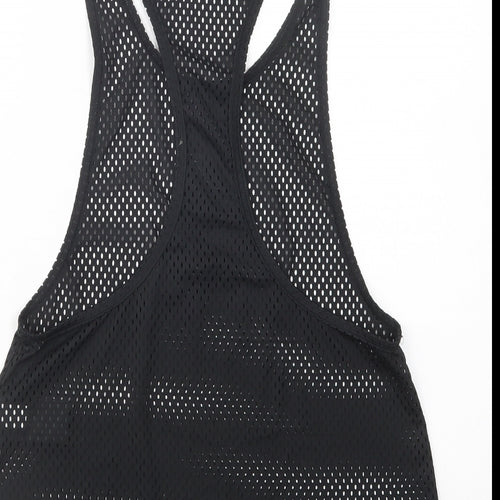adidas Womens Black  Polyester Basic Tank Size S Scoop Neck