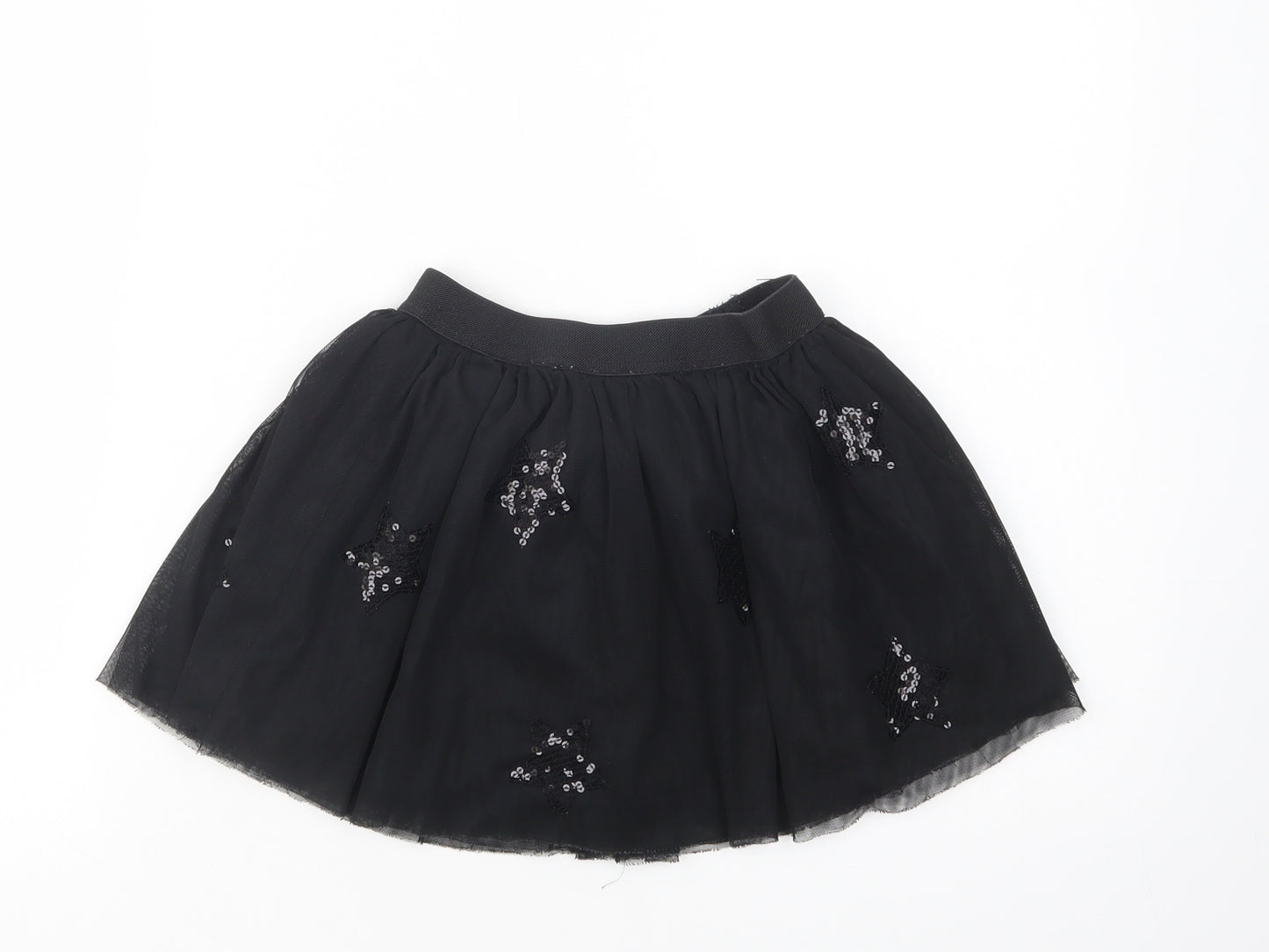 F&F Girls Black  Polyamide Tutu Skirt Size 4-5 Years  Regular  - Stars