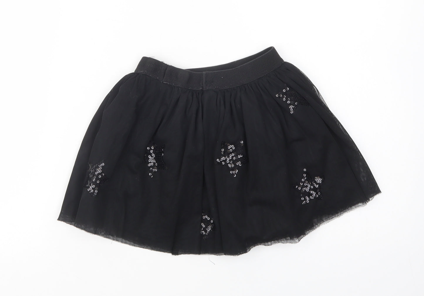F&F Girls Black  Polyamide Tutu Skirt Size 4-5 Years  Regular  - Stars