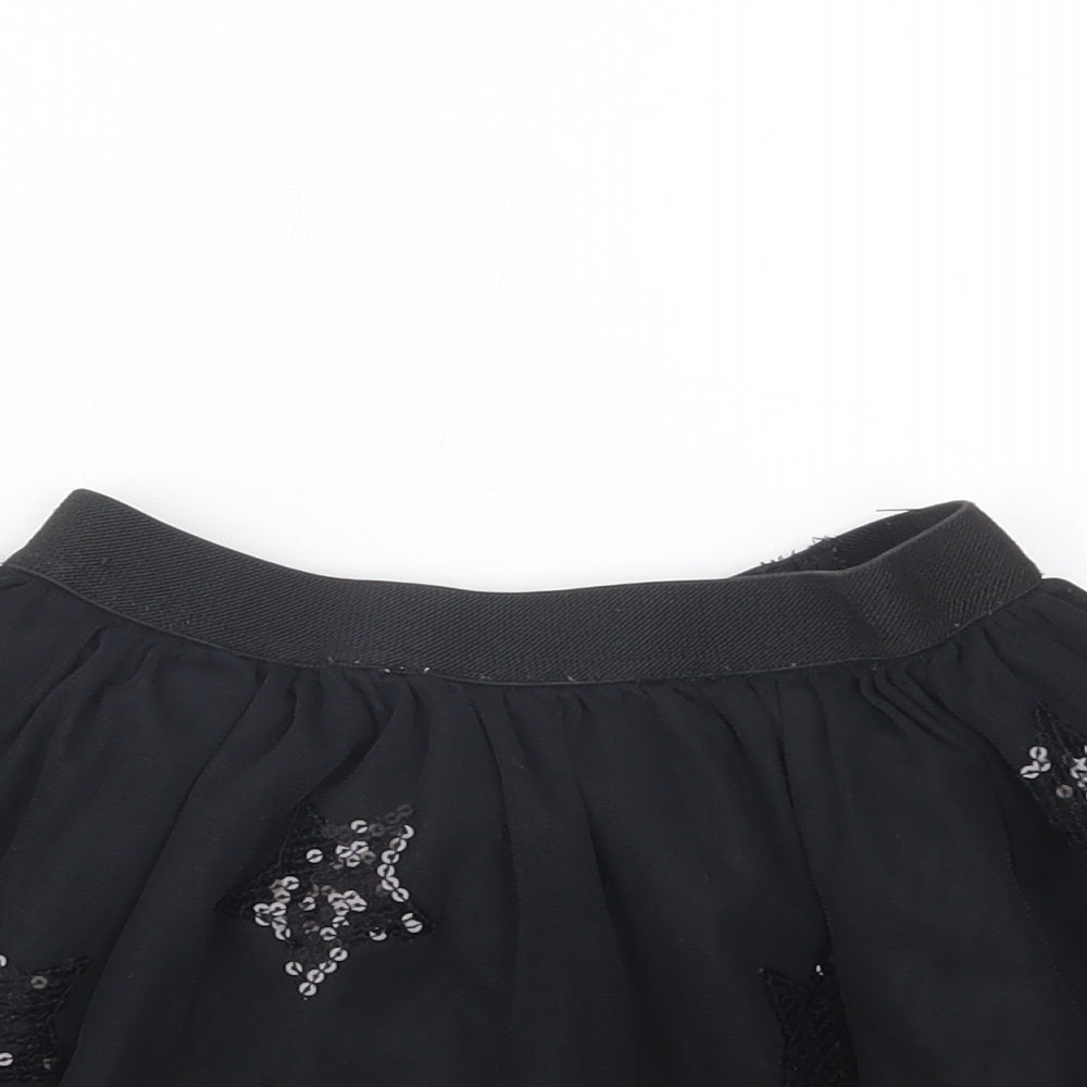 F&F Girls Black  Polyamide Tutu Skirt Size 4-5 Years  Regular  - Stars