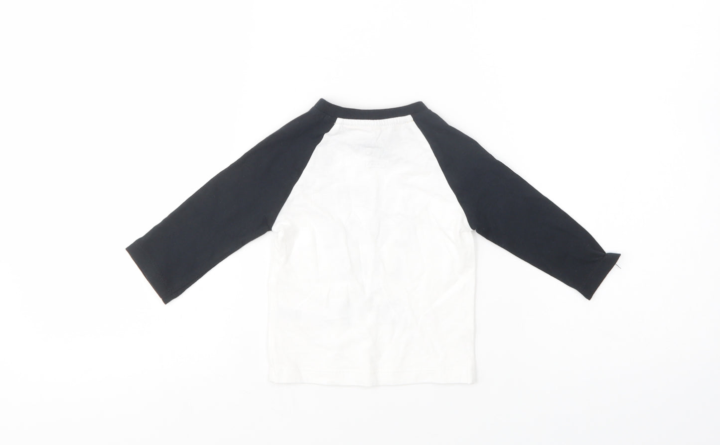 F&F Baby White Colourblock Cotton Basic T-Shirt Size 3-6 Months Crew Neck Pullover - Cool Like Dad