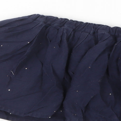 Bonton Girls Blue  Cotton Skater Skirt Size 4 Years  Regular