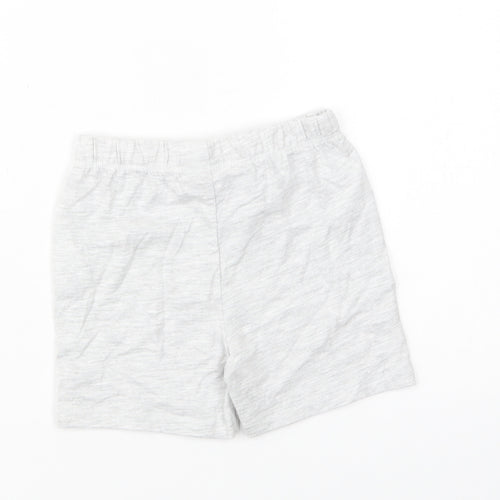 F&F Baby Grey  Cotton Cropped Trousers Size 9-12 Months  Drawstring
