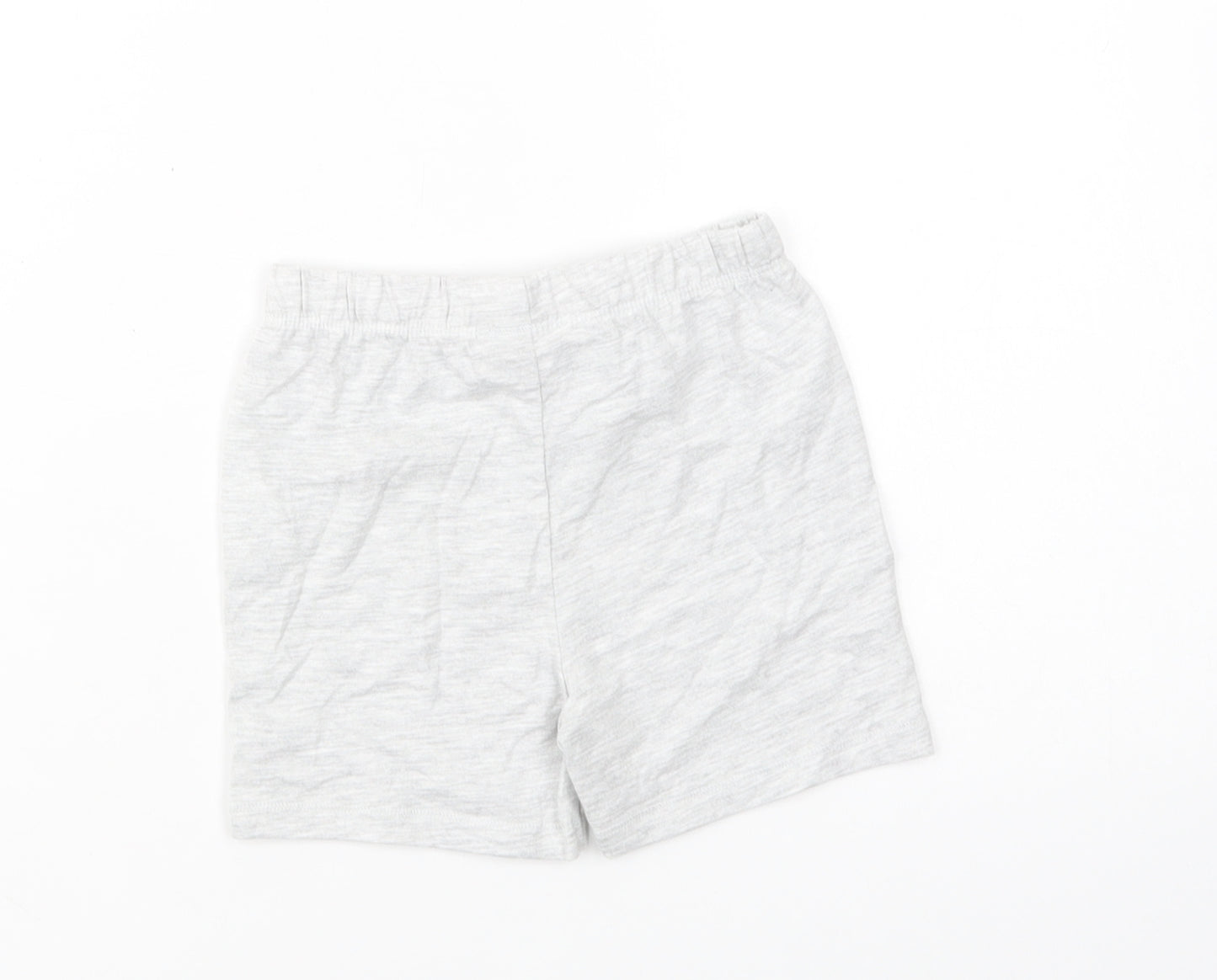 F&F Baby Grey  Cotton Cropped Trousers Size 9-12 Months  Drawstring