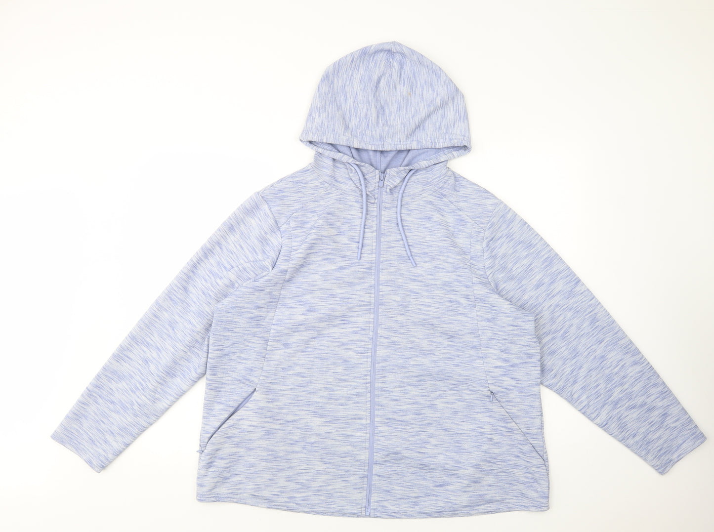 Dunnes Stores Womens Blue  Cotton Pullover Hoodie Size XL  Pullover