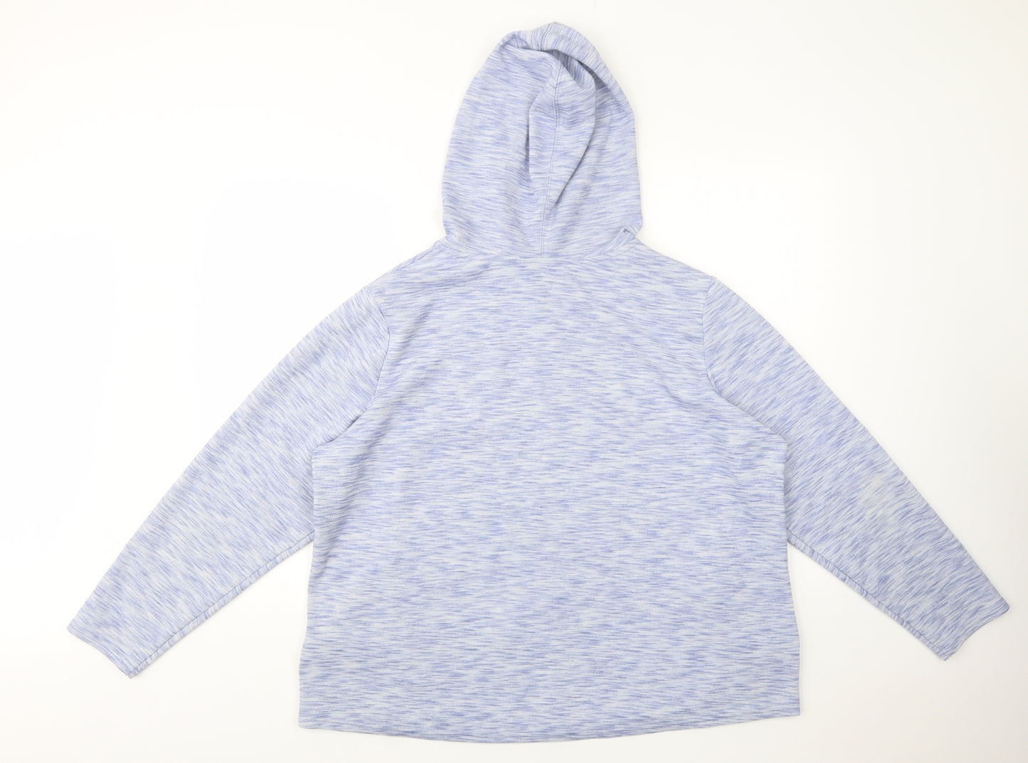 Dunnes Stores Womens Blue  Cotton Pullover Hoodie Size XL  Pullover