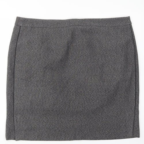 TU Womens Grey  Polyester Straight & Pencil Skirt Size 22   Zip