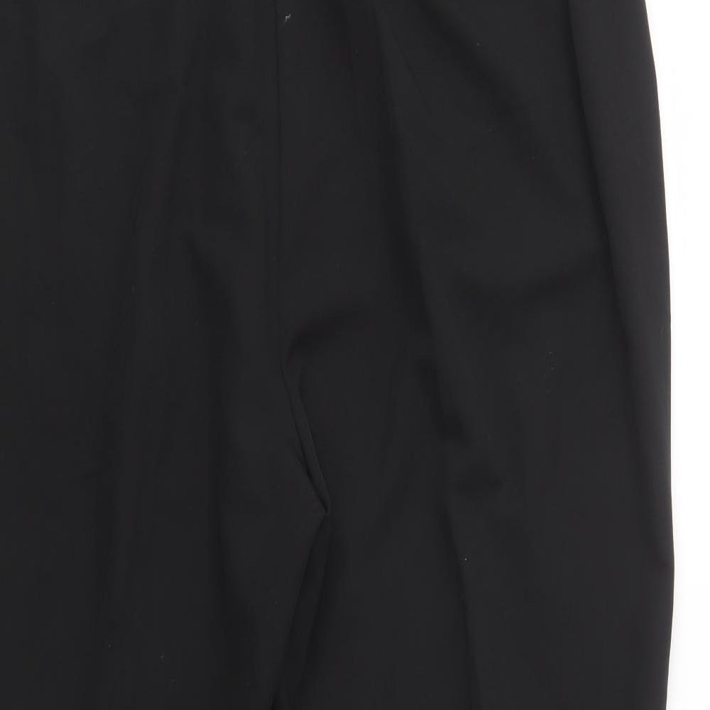 Tailored Womens Black  Polyester Dress Pants Trousers Size 22 L28 in Regular Button