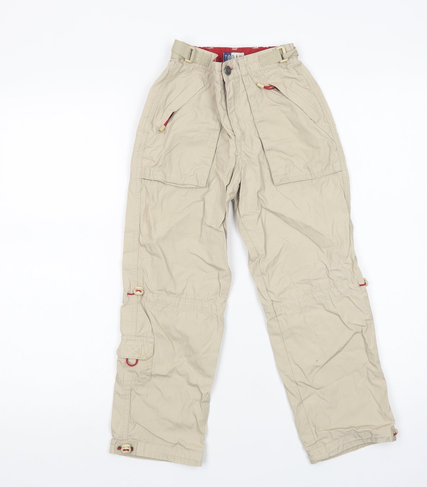 Today Boys Beige  Cotton Cargo Trousers Size 8 Years  Regular Button