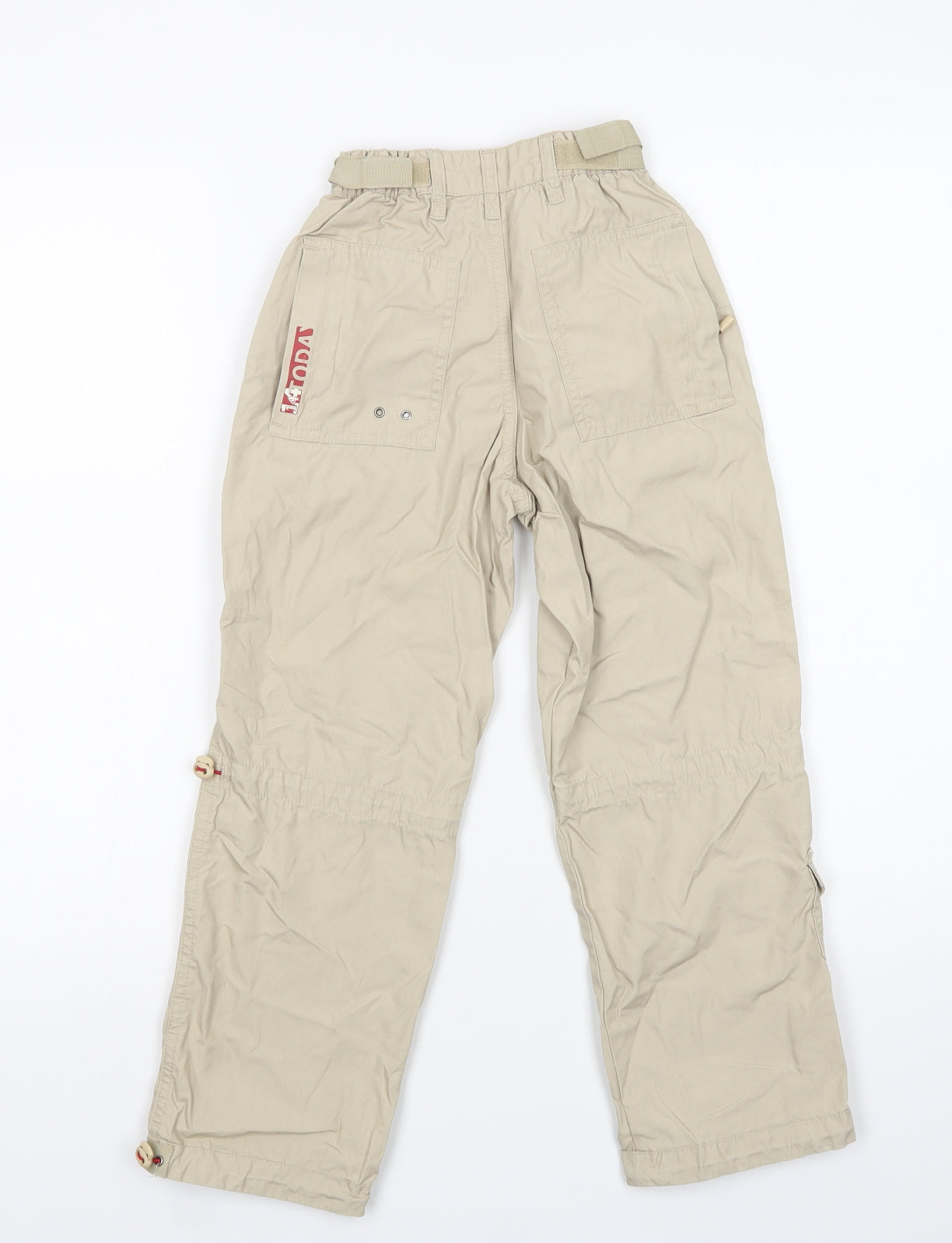 Today Boys Beige  Cotton Cargo Trousers Size 8 Years  Regular Button