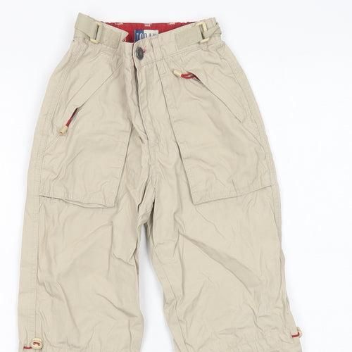 Today Boys Beige  Cotton Cargo Trousers Size 8 Years  Regular Button