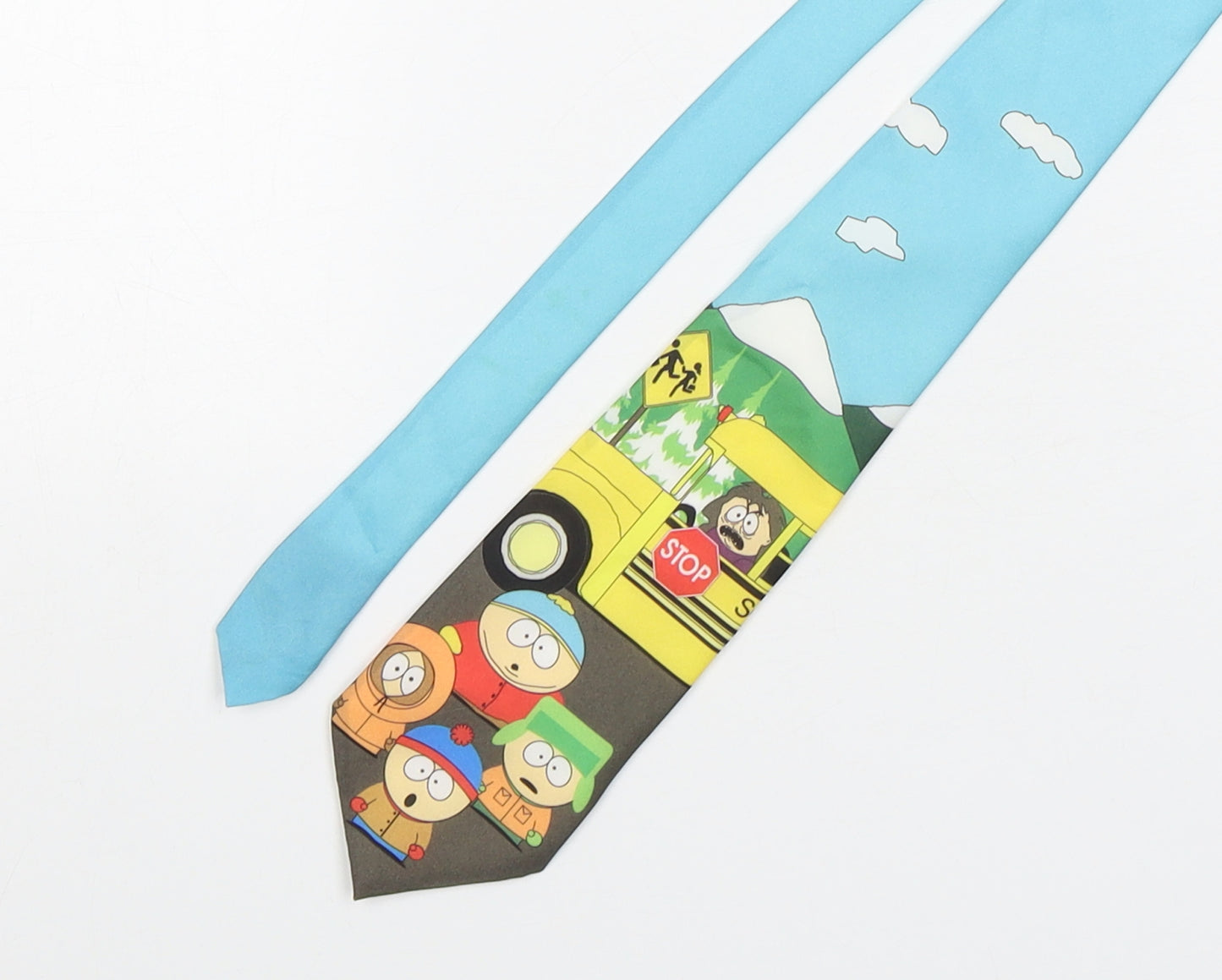 BHS Mens Multicoloured Geometric Polyester Pointed Tie One Size - South Park