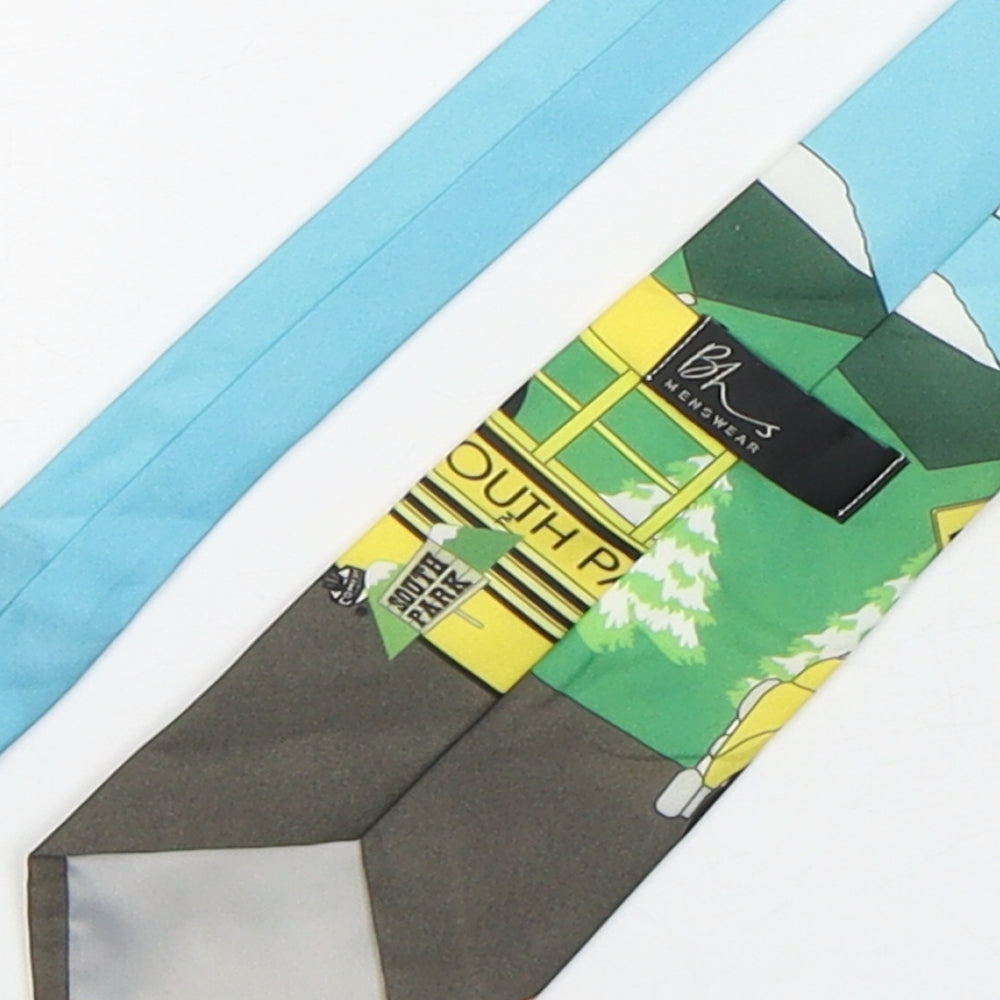 BHS Mens Multicoloured Geometric Polyester Pointed Tie One Size - South Park