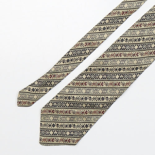 Rinaldo Ganelli Mens Multicoloured Geometric Silk Pointed Tie One Size