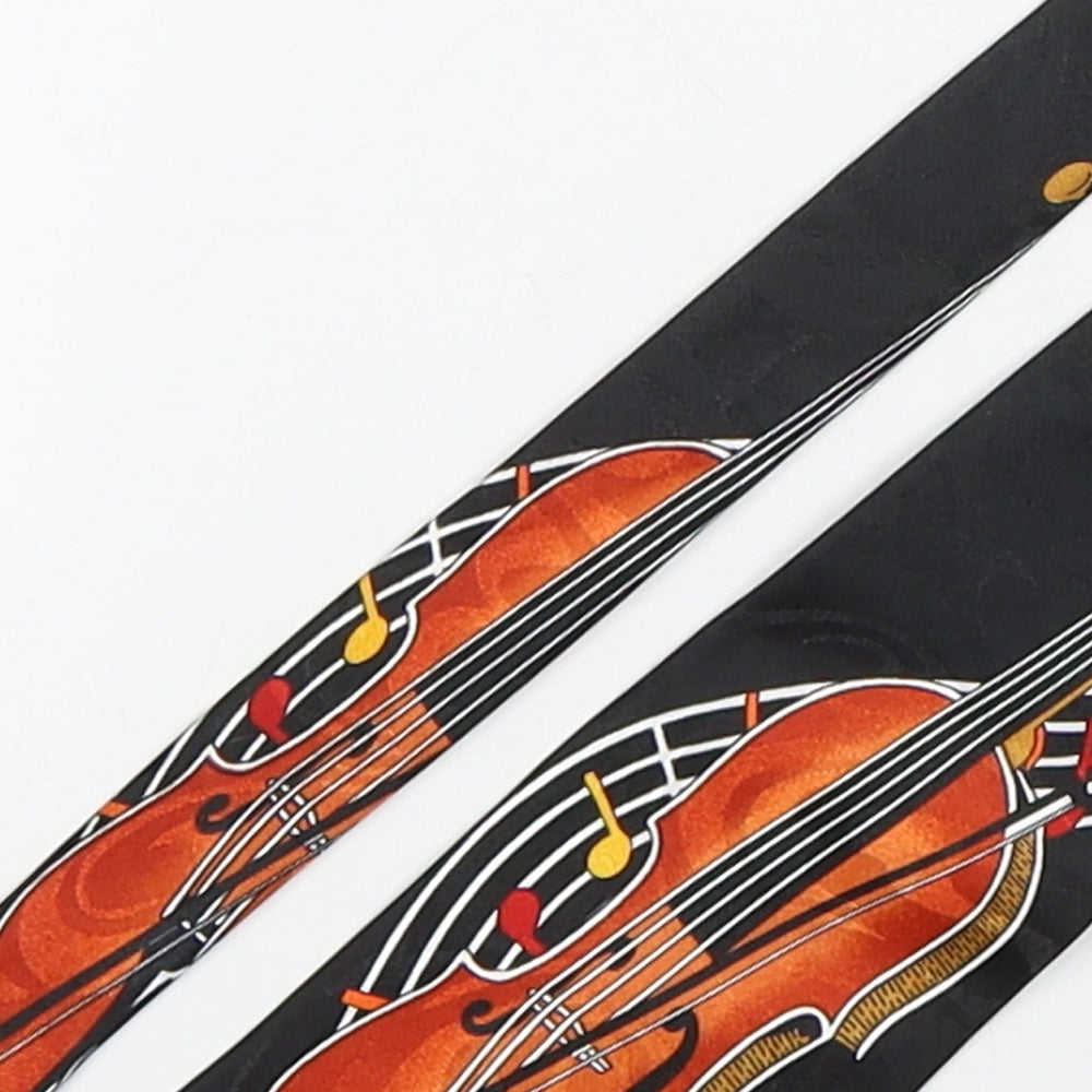 Museo Mens Multicoloured Geometric Polyester Pointed Tie One Size - Music Notes