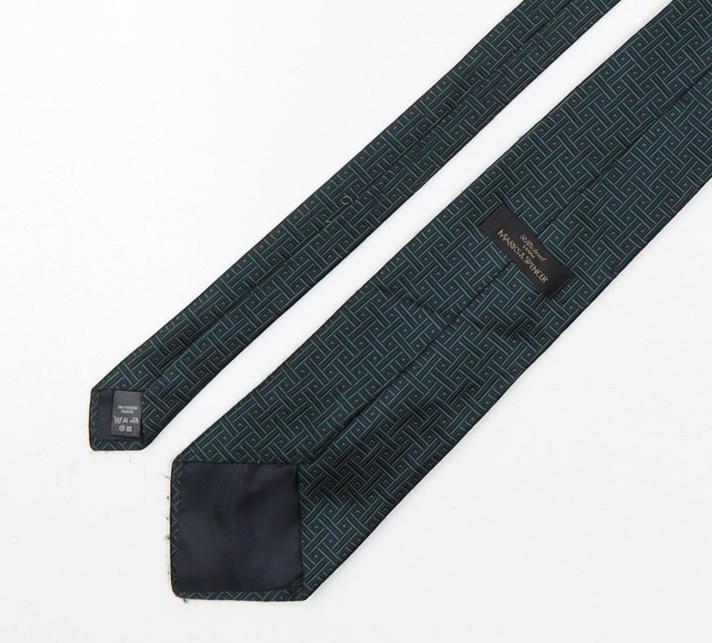 Marks and Spencer Mens Multicoloured Geometric Polyester Pointed Tie One Size
