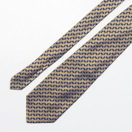 Woodstock Mens Multicoloured Geometric Silk Pointed Tie One Size