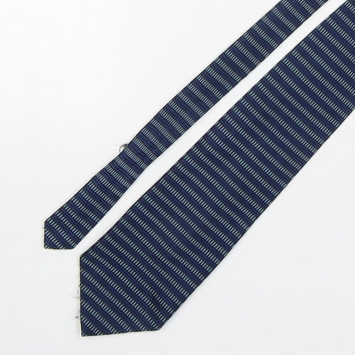 Debenhams  Mens Blue Striped Polyester Pointed Tie One Size