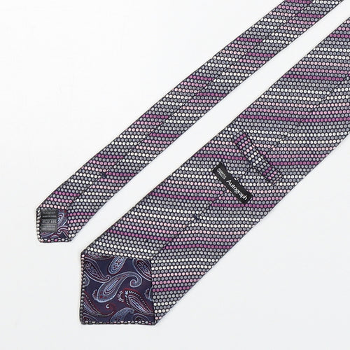 Autograph Mens Multicoloured Polka Dot Silk Pointed Tie One Size