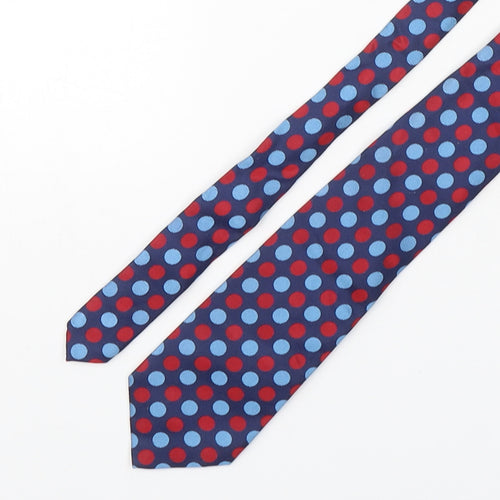 T.M.Lewin  Mens Multicoloured Polka Dot Silk Pointed Tie One Size