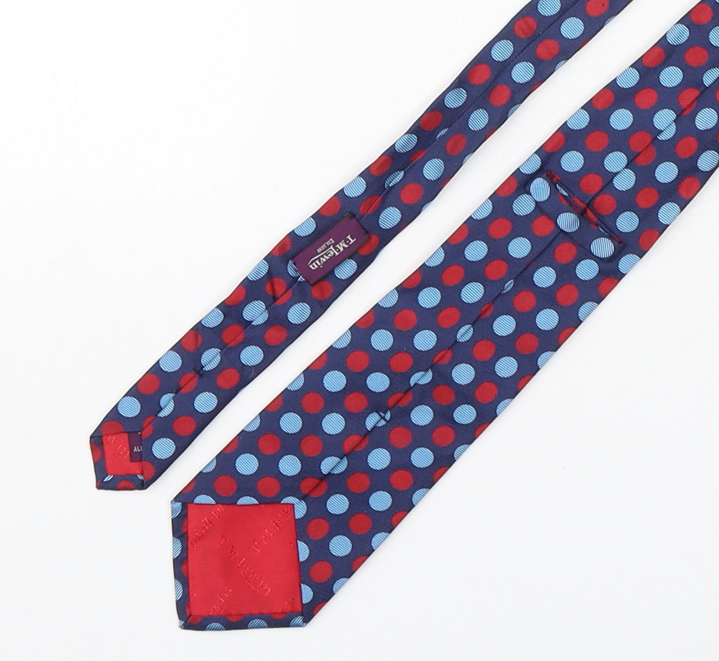 T.M.Lewin  Mens Multicoloured Polka Dot Silk Pointed Tie One Size