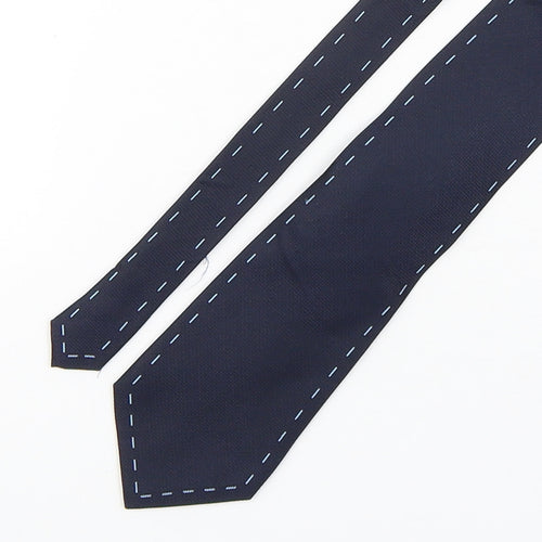 Preworn Mens Blue  Silk Pointed Tie One Size