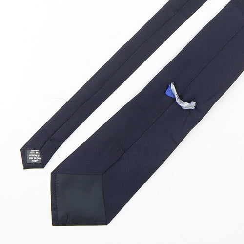 Preworn Mens Blue  Silk Pointed Tie One Size