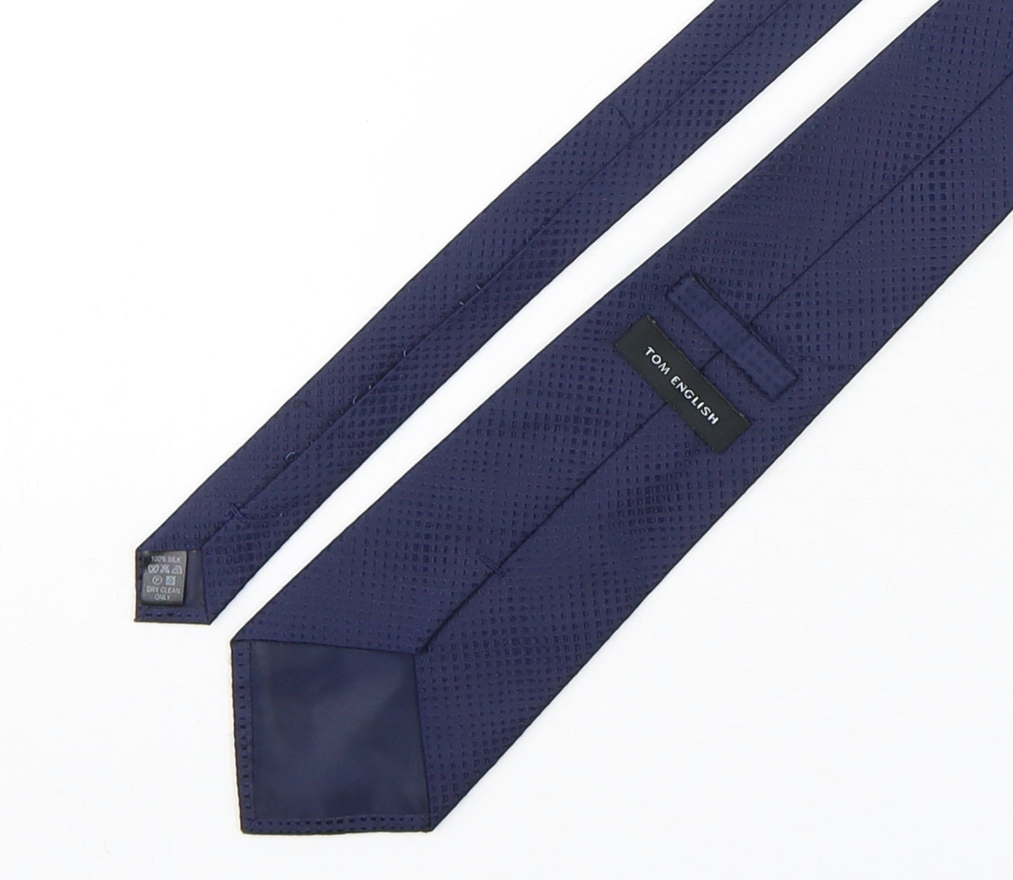 Tom English Mens Blue Grenadine Silk Pointed Tie One Size