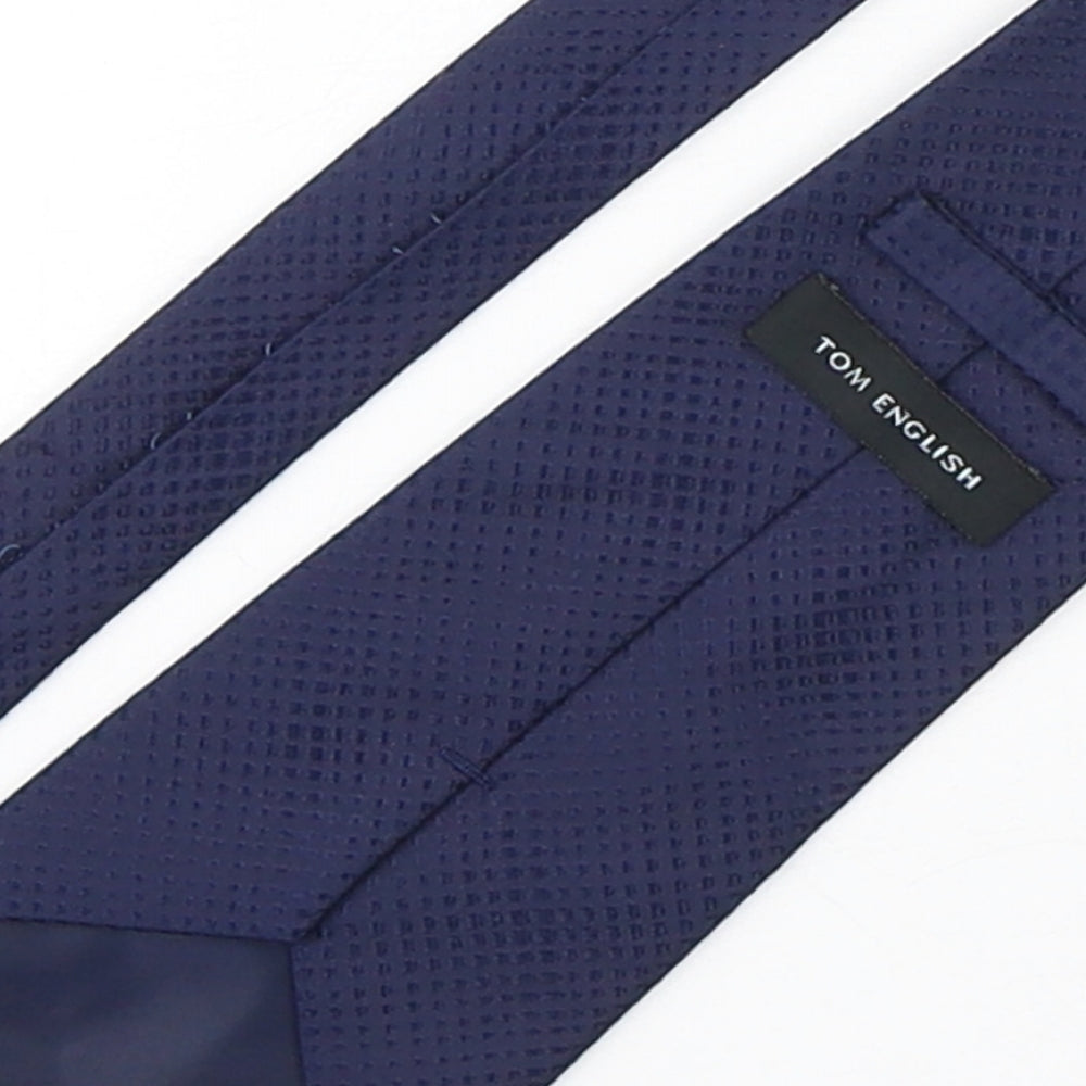 Tom English Mens Blue Grenadine Silk Pointed Tie One Size
