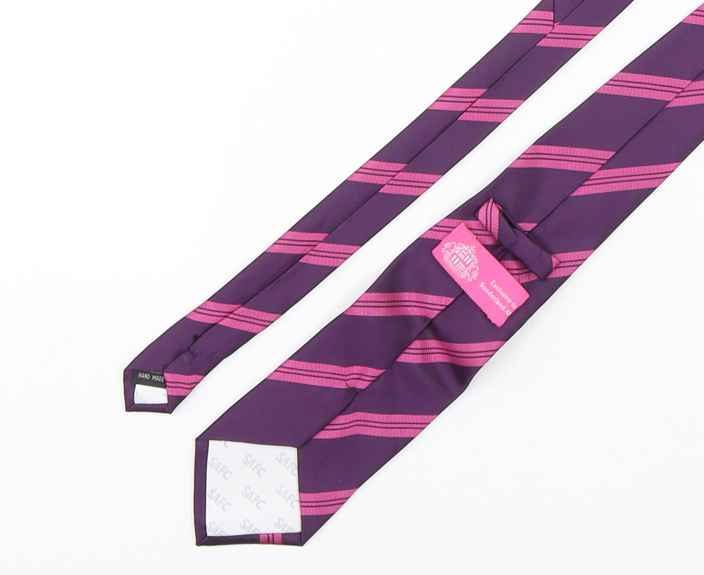 Sunderland AFC Mens Purple Striped Polyester Pointed Tie One Size