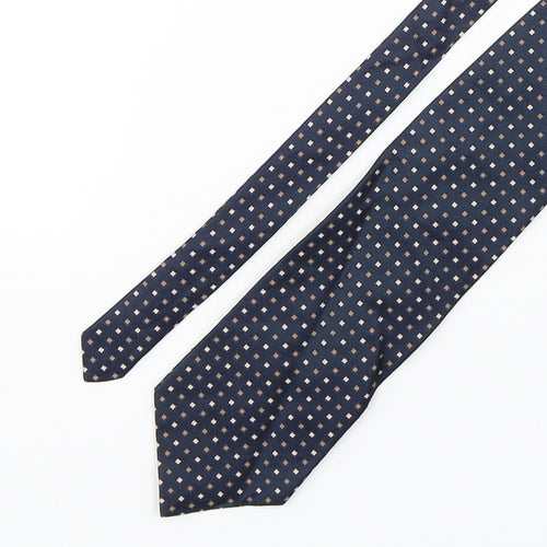 Ciro Citterio Mens Blue Geometric Silk Pointed Tie One Size