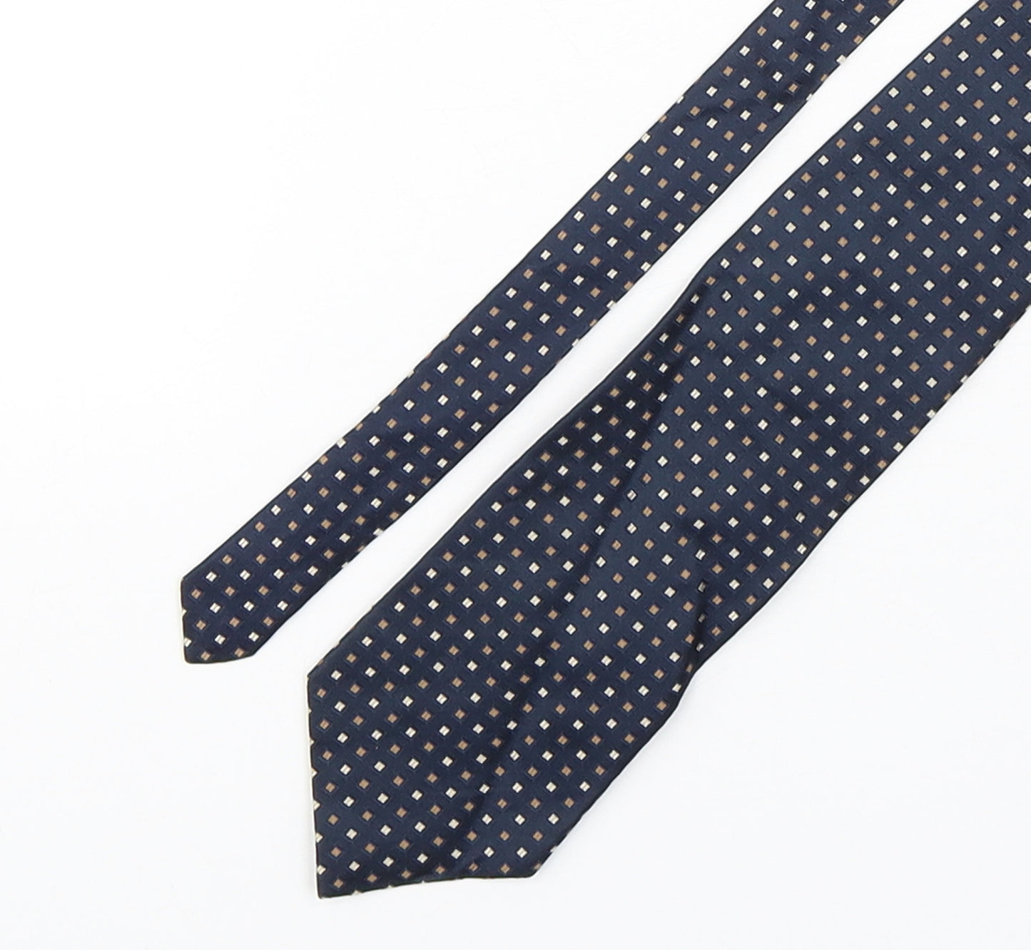 Ciro Citterio Mens Blue Geometric Silk Pointed Tie One Size