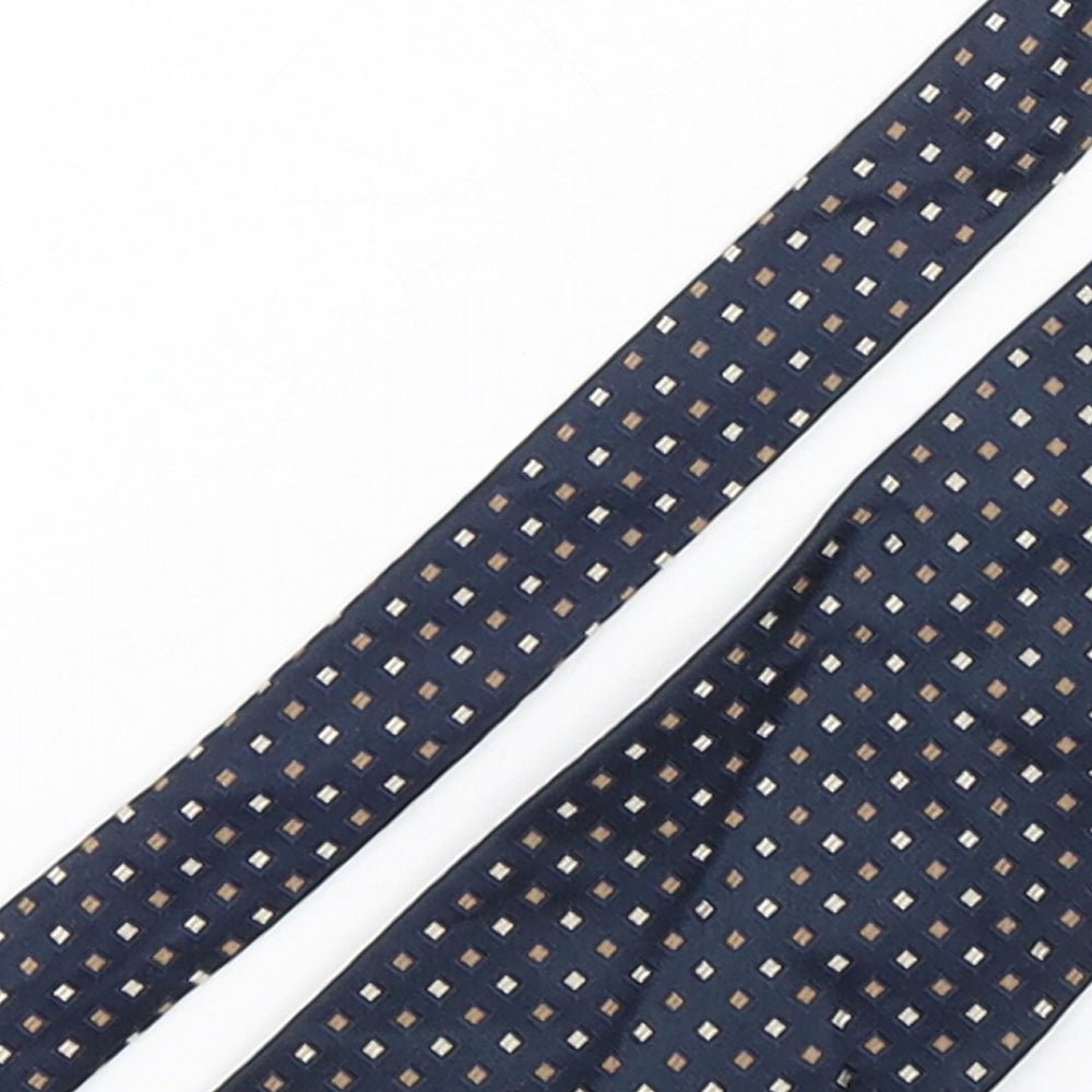 Ciro Citterio Mens Blue Geometric Silk Pointed Tie One Size