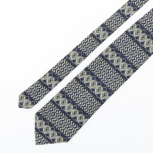 Marks and Spencer Mens Multicoloured Geometric Silk Pointed Tie One Size