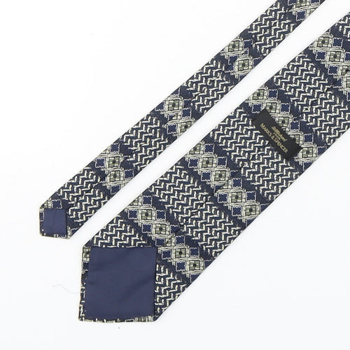 Marks and Spencer Mens Multicoloured Geometric Silk Pointed Tie One Size
