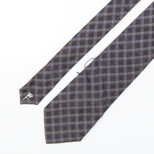 ReFerdinando Mens Multicoloured Plaids & Checks Silk Pointed Tie One Size