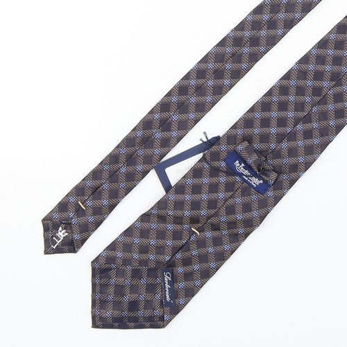 ReFerdinando Mens Multicoloured Plaids & Checks Silk Pointed Tie One Size