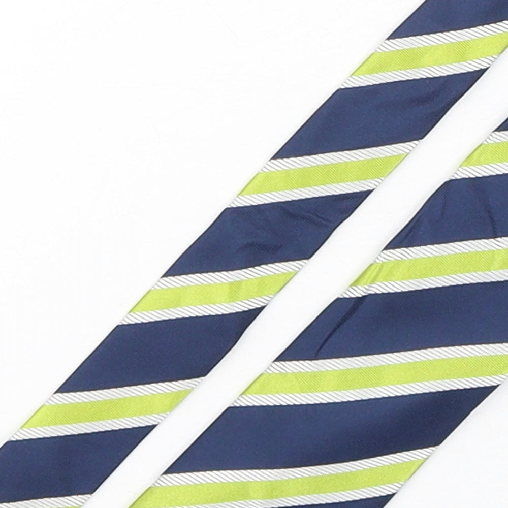 Class  Mens Multicoloured Striped Silk Pointed Tie One Size