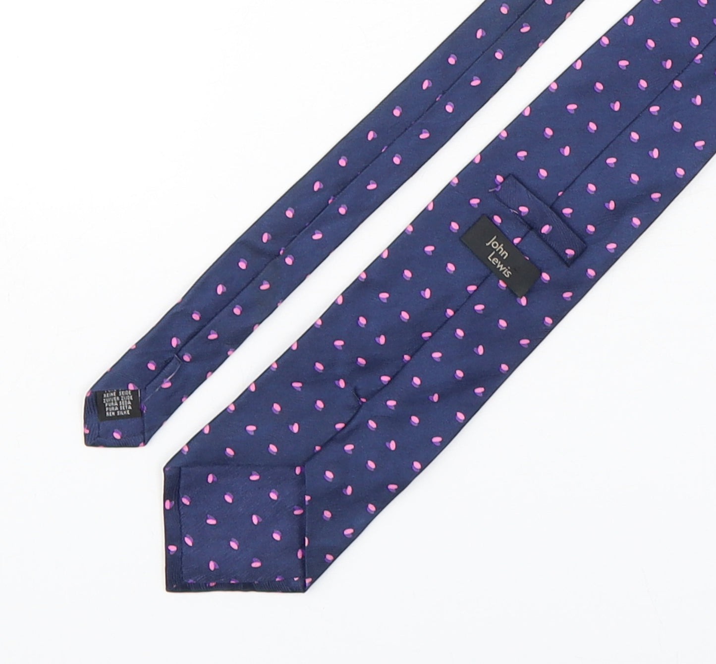 John Lewis  Mens Multicoloured Striped Silk Pointed Tie One Size