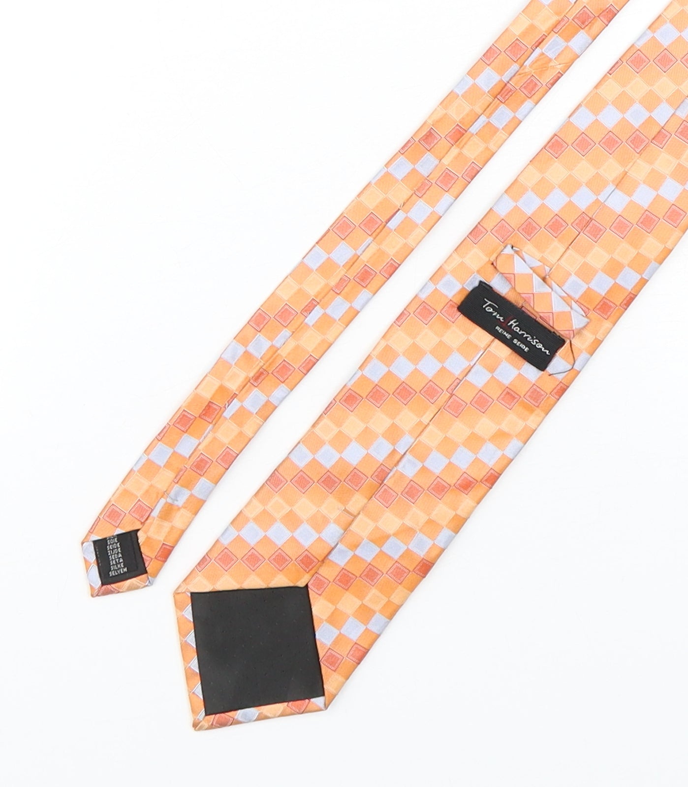 Tom Harrison  Mens Multicoloured Plaids & Checks Silk Pointed Tie One Size