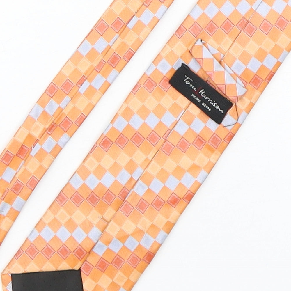 Tom Harrison  Mens Multicoloured Plaids & Checks Silk Pointed Tie One Size