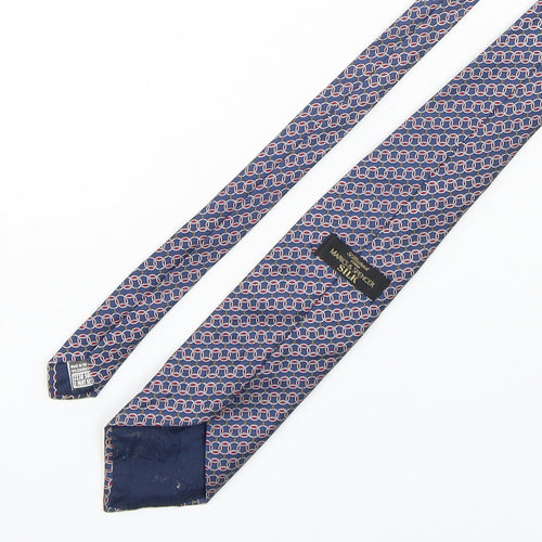 Marks and Spencer Mens Multicoloured Geometric Silk Pointed Tie One Size