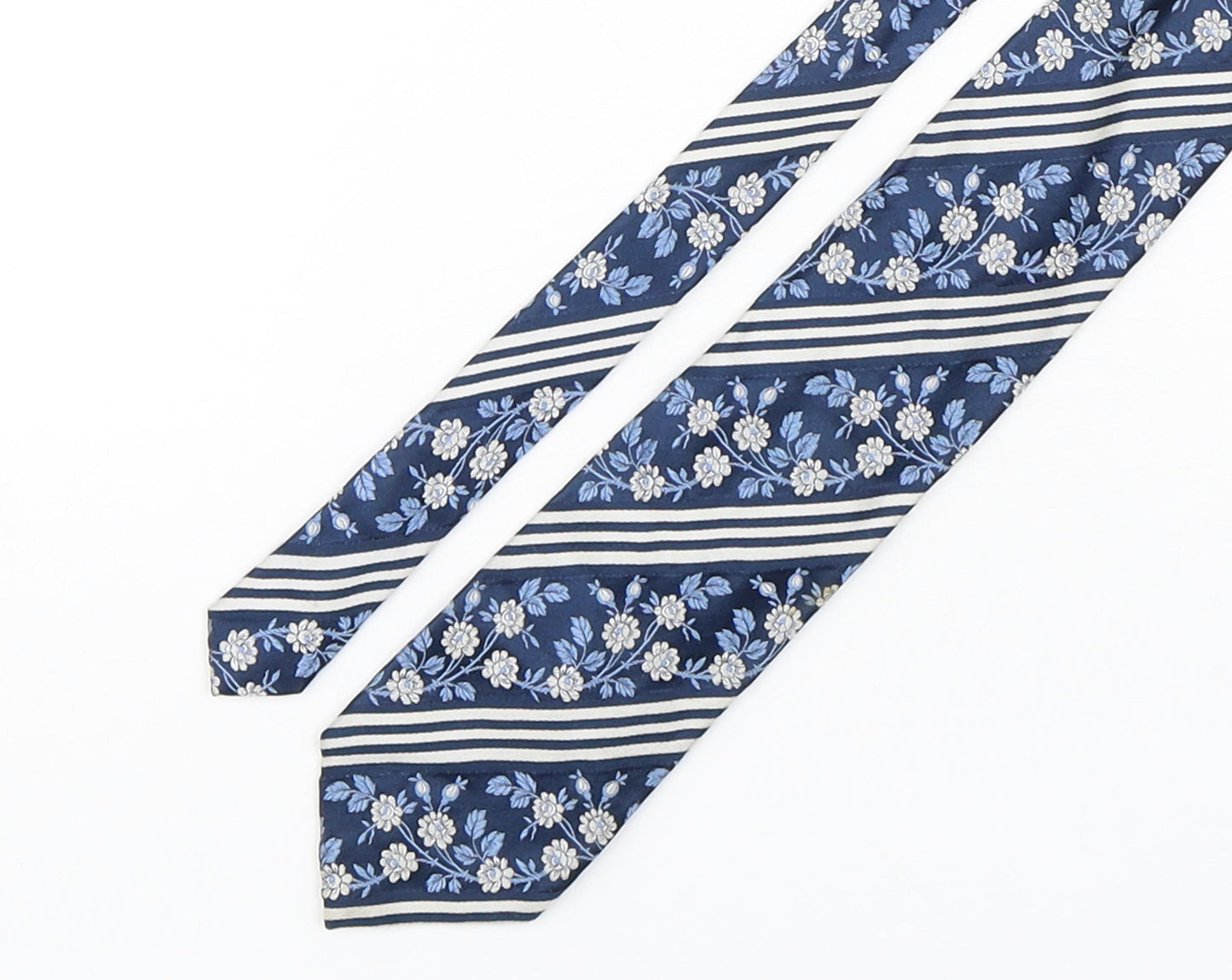 Paul Smith  Mens Blue Floral Silk Pointed Tie One Size