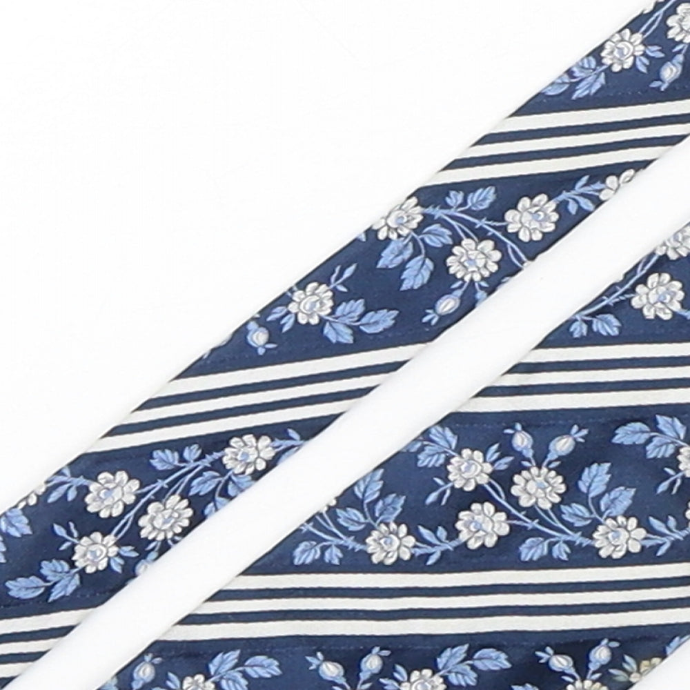 Paul Smith  Mens Blue Floral Silk Pointed Tie One Size